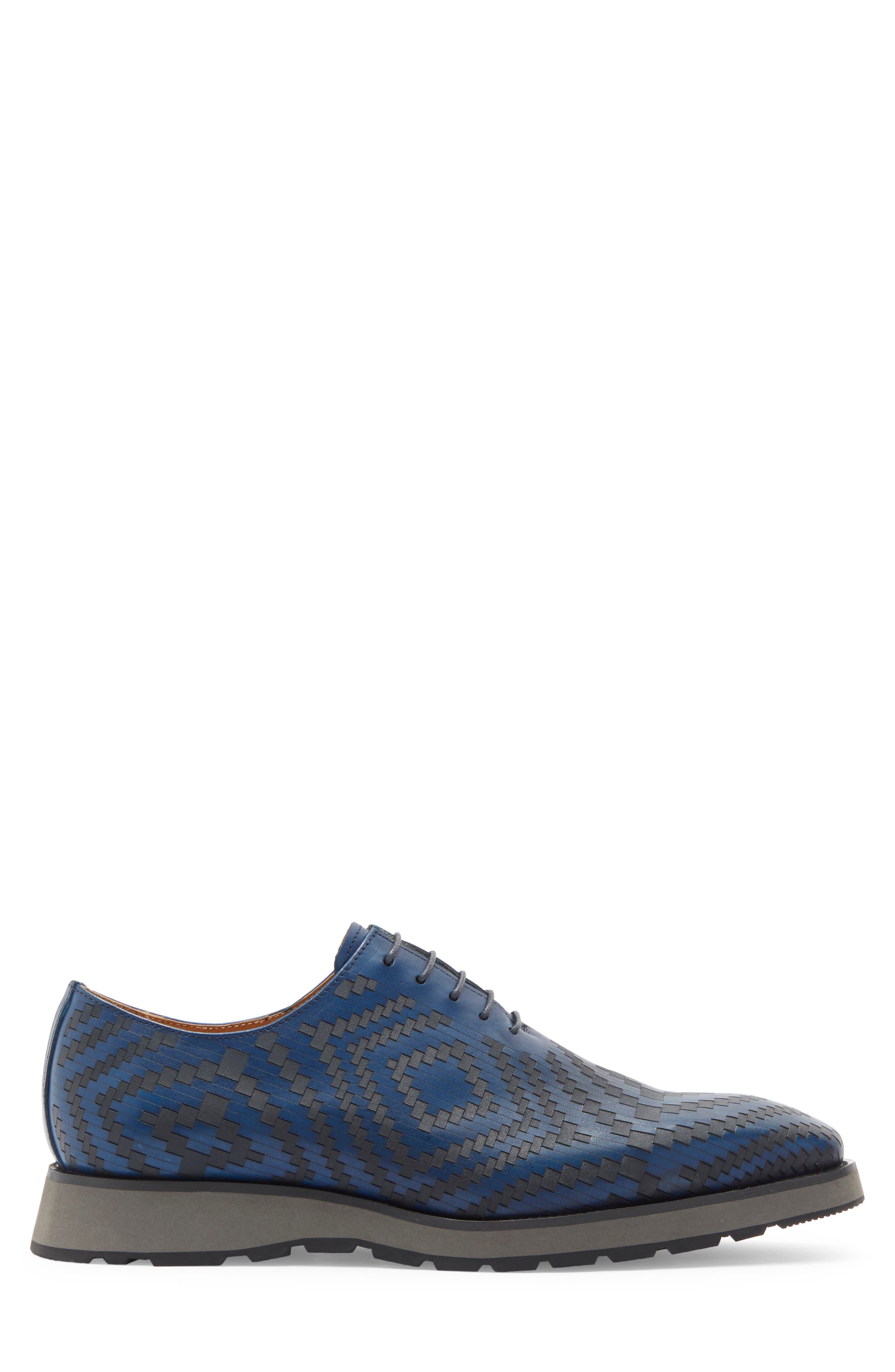 Maison Forte Marseille Wholecut Oxford, Alternate, color, Navy