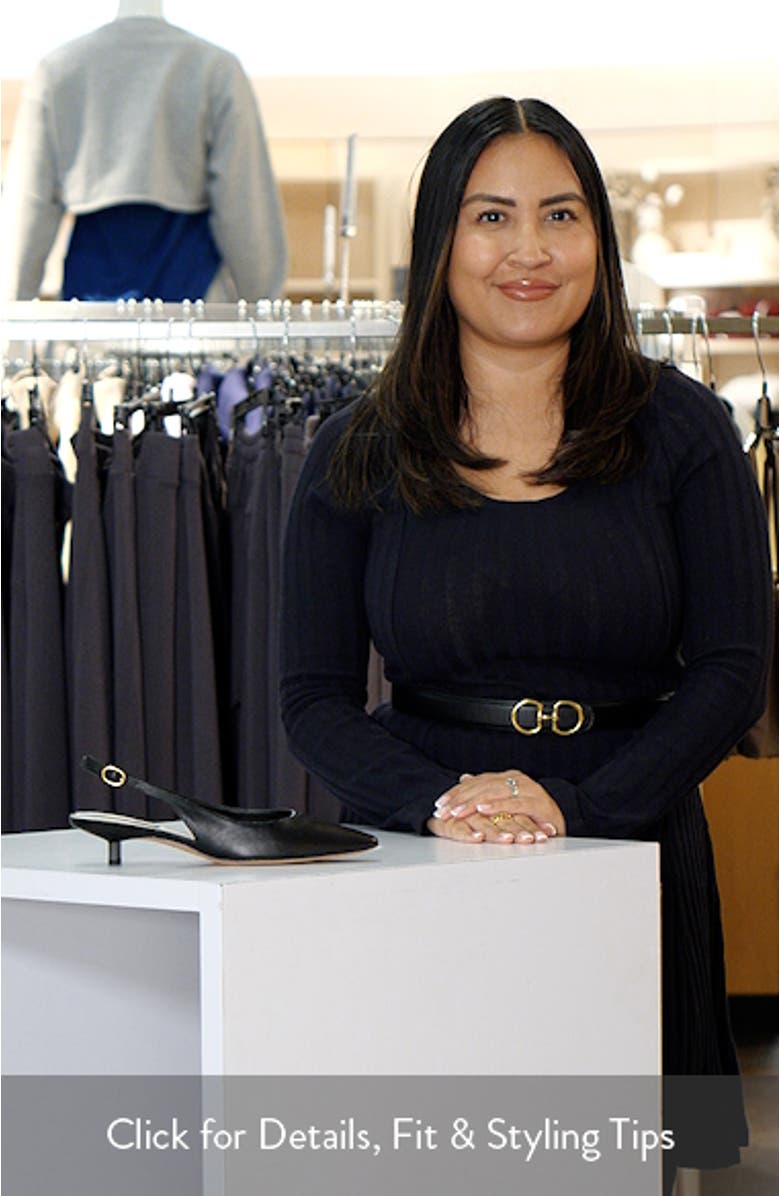 Pura Slingback Pointed Toe Kitten Heel Pump, sales video thumbnail