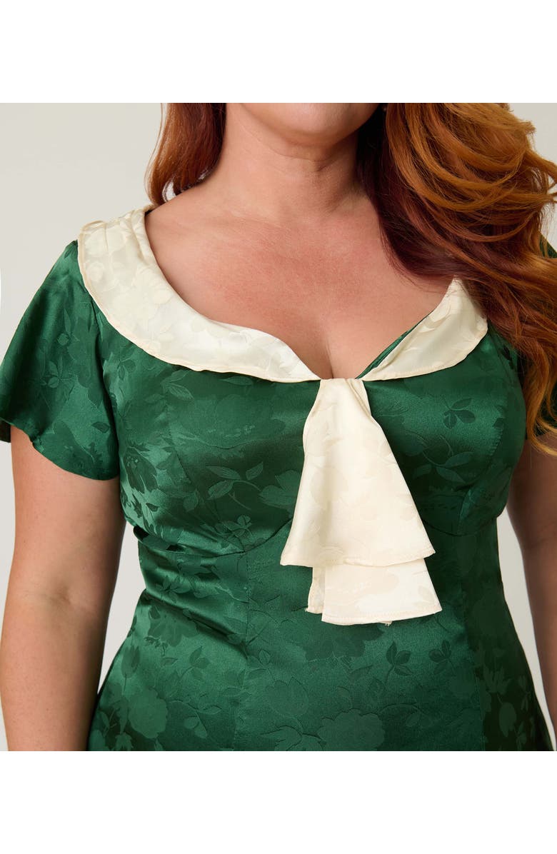 Unique Vintage Plus Size 1920s Wilshire Flapper Day Dress, Alternate, color, Green