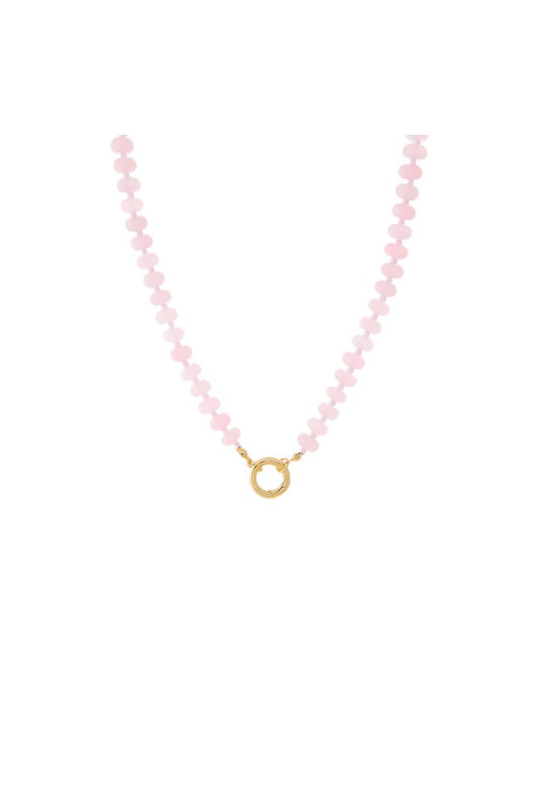 Light Pink Beaded Clicker Necklace, Main, color, Light Pink