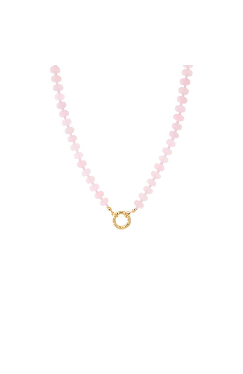 BY ADINA EDEN Light Pink Beaded Clicker Necklace, Main, color, Light Pink