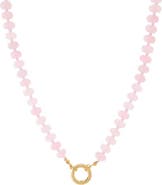 BY ADINA EDEN Light Pink Beaded Clicker Necklace