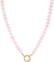 BY ADINA EDEN Light Pink Beaded Clicker Necklace