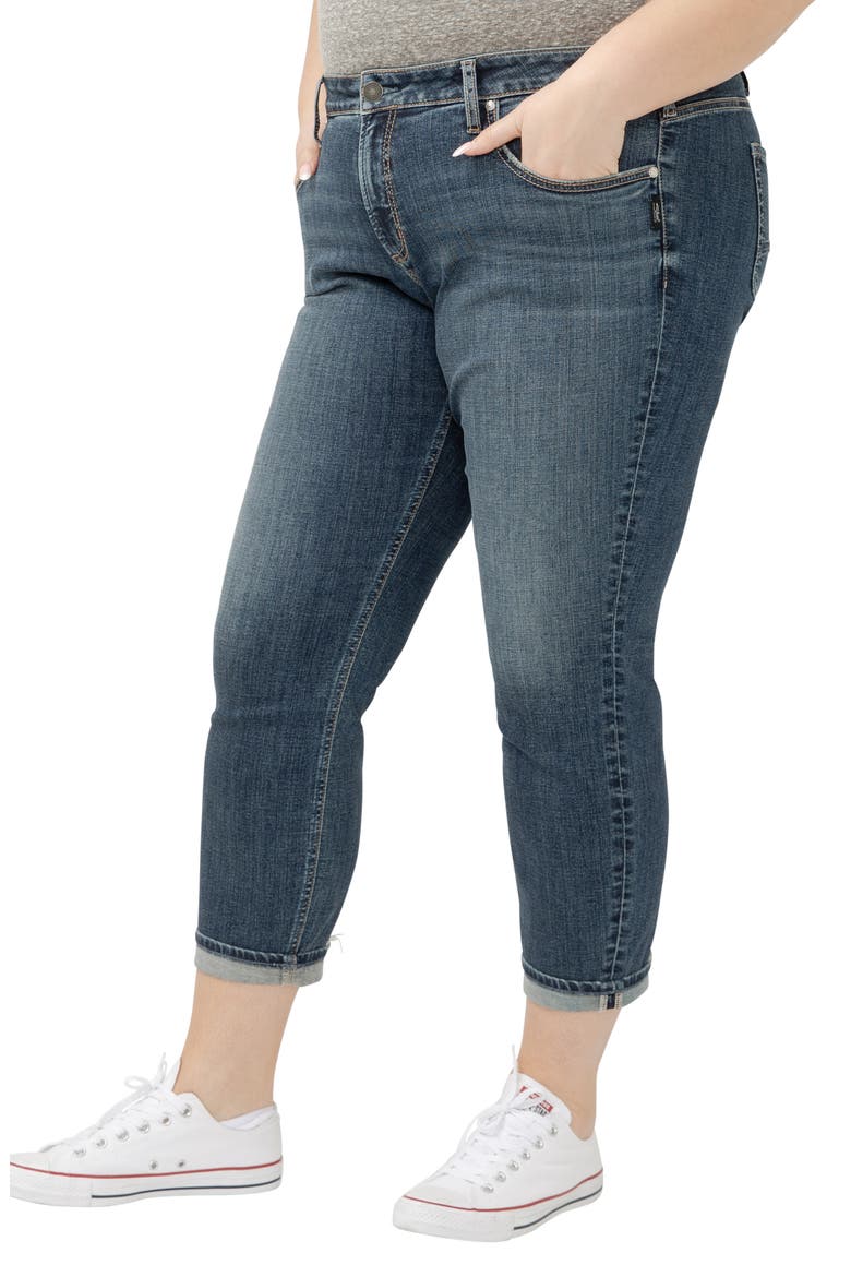 Curvy Mid Rise Ankle Boyfriend Jeans, Alternate, color, TREBLE