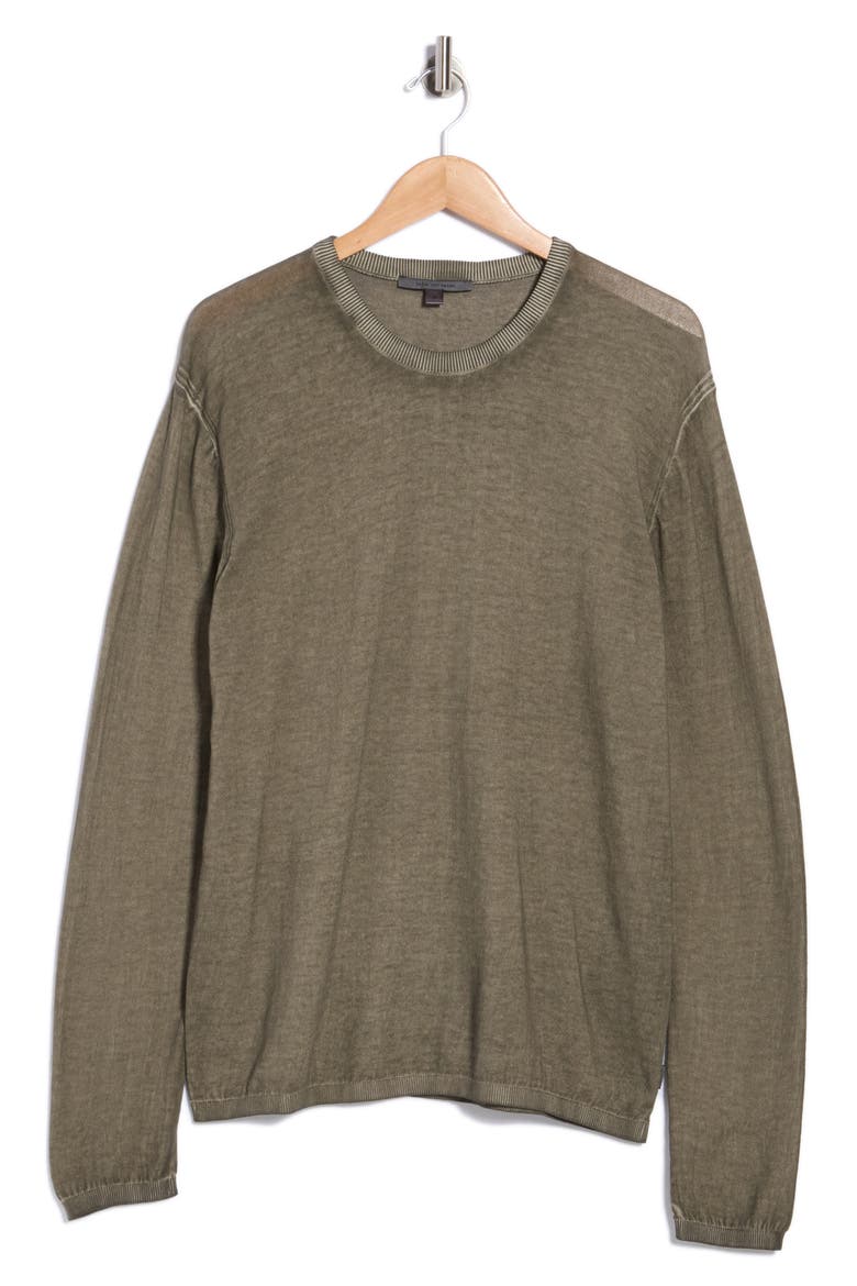 Manuel Cotton Crewneck Sweater, Main, color, TEAKWOOD