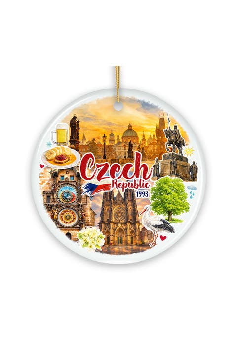 Prague Czech Republic Landmarks Ornament - Version 1