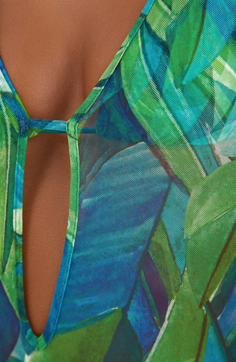 ViX Paula Hermanny Tropics Lidi Long Sleeve Cover-Up Dress, Alternate, color, 