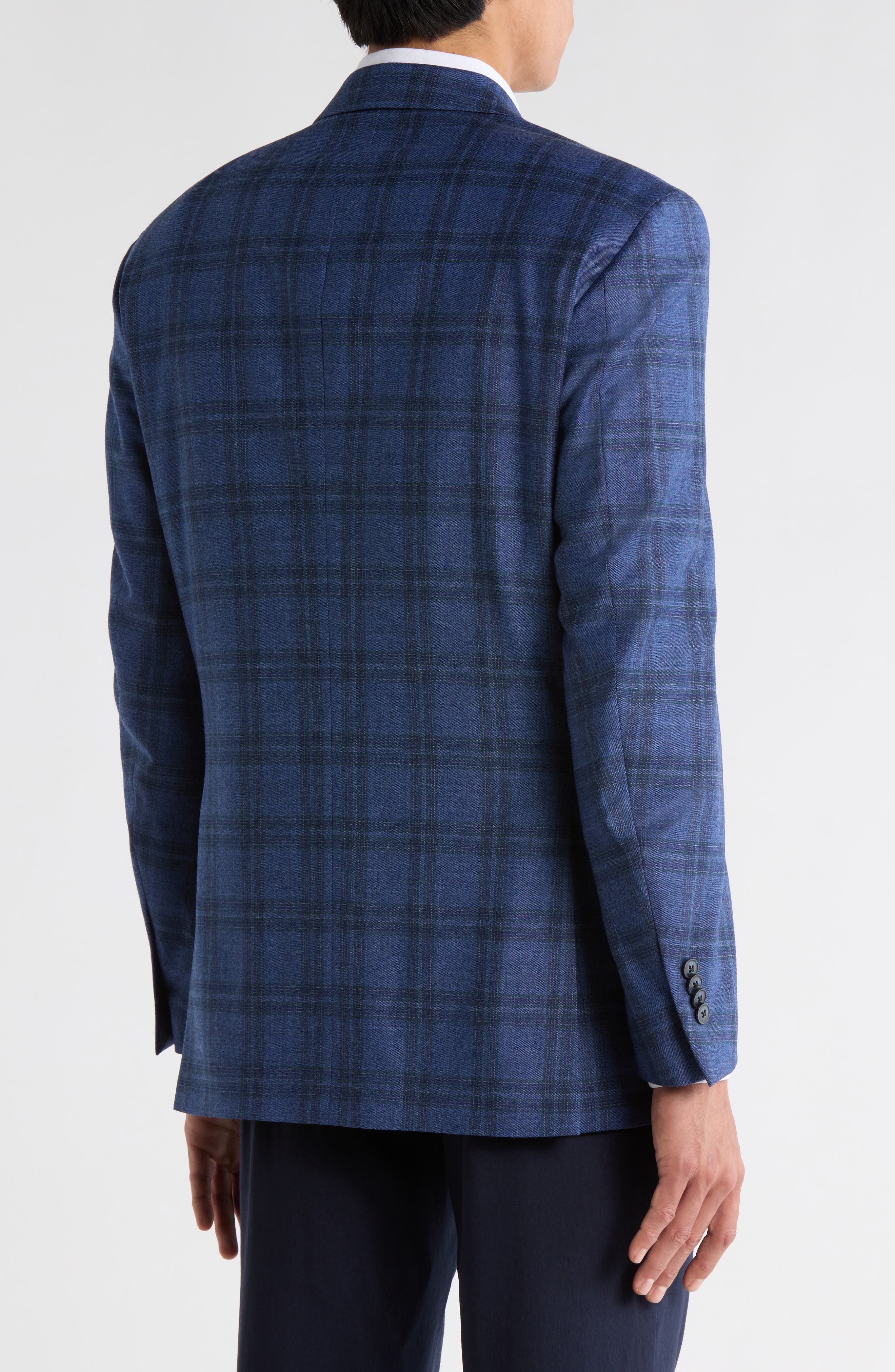 Plaid Stretch Wool Sport Coat - image 2