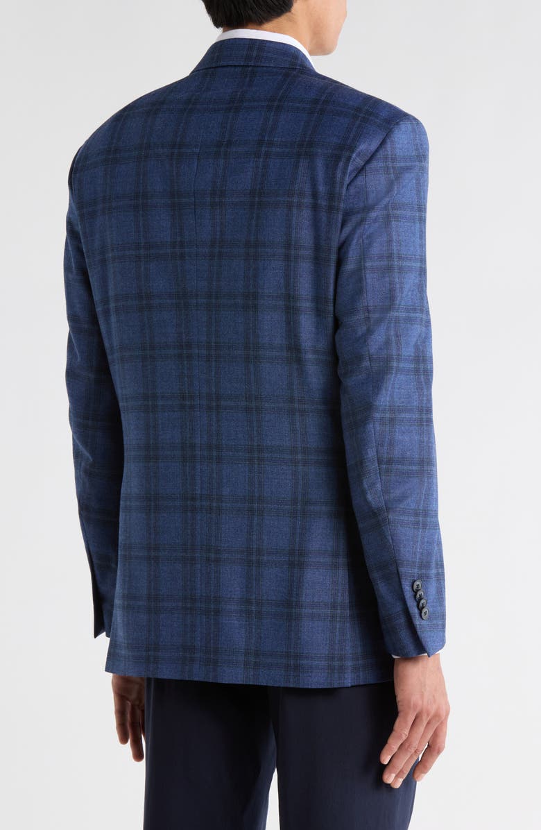 Peter Millar Plaid Stretch Wool Sport Coat, Alternate, color, Medium Blue