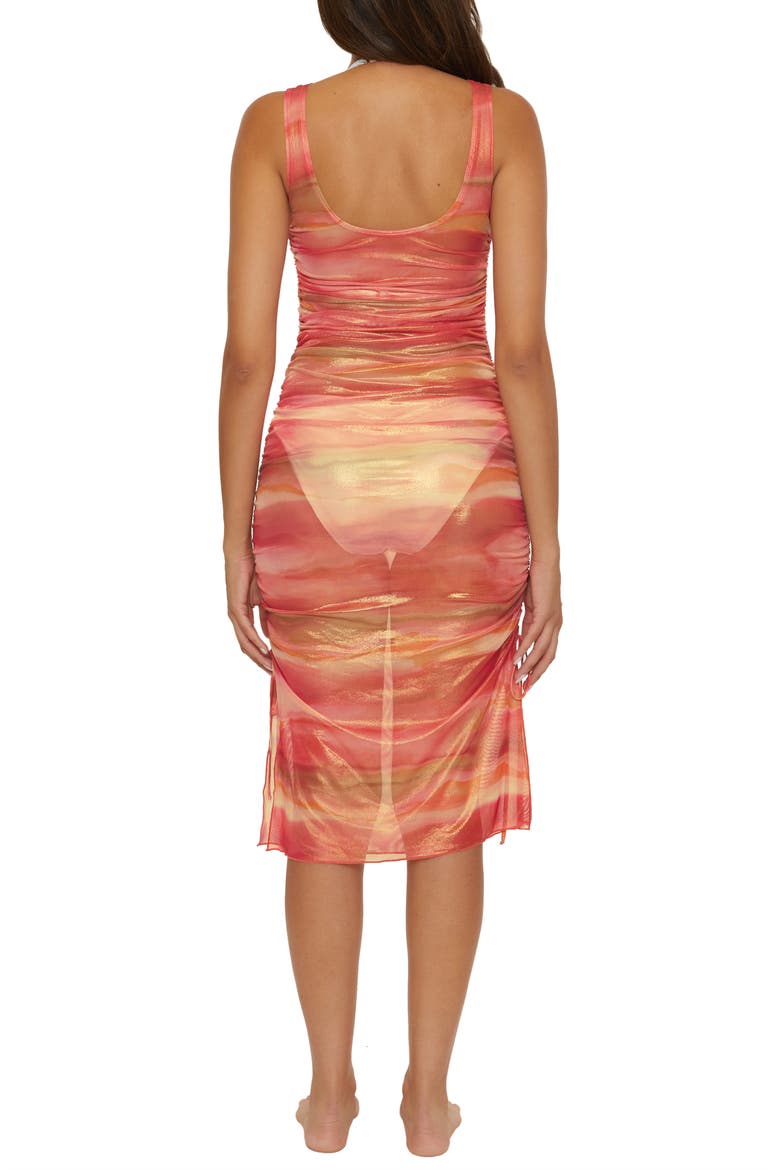Solar Energy Side Tie Midi Cover-Up Dress, Alternate, color, MULTI