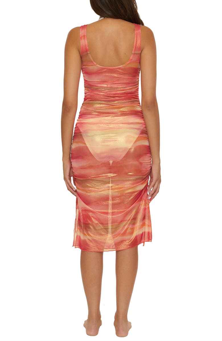 Becca Solar Energy Side Tie Midi Cover-Up Dress, Alternate, color, 