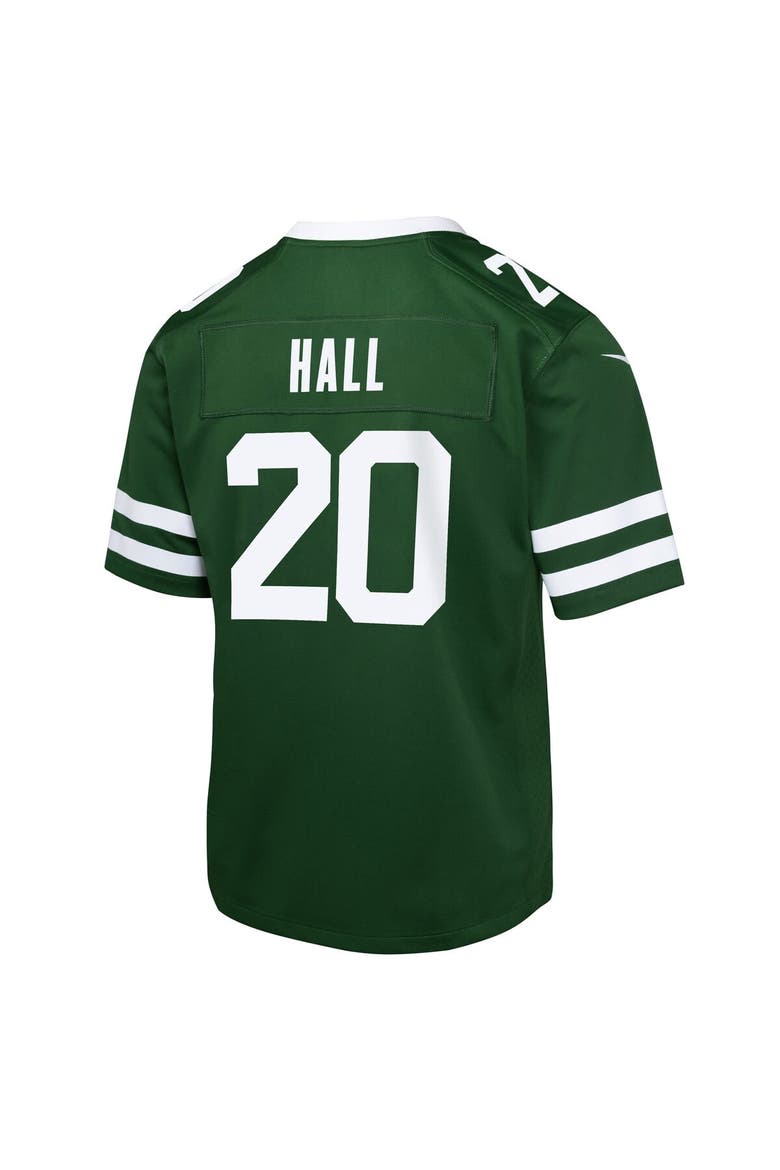Youth Nike Breece Hall Legacy Green New York Jets Game Jersey, Alternate, color, Green