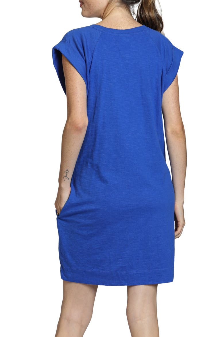Raglan Cap Sleeve Cotton Shift Dress, Alternate, color, DAZZLING BLUE