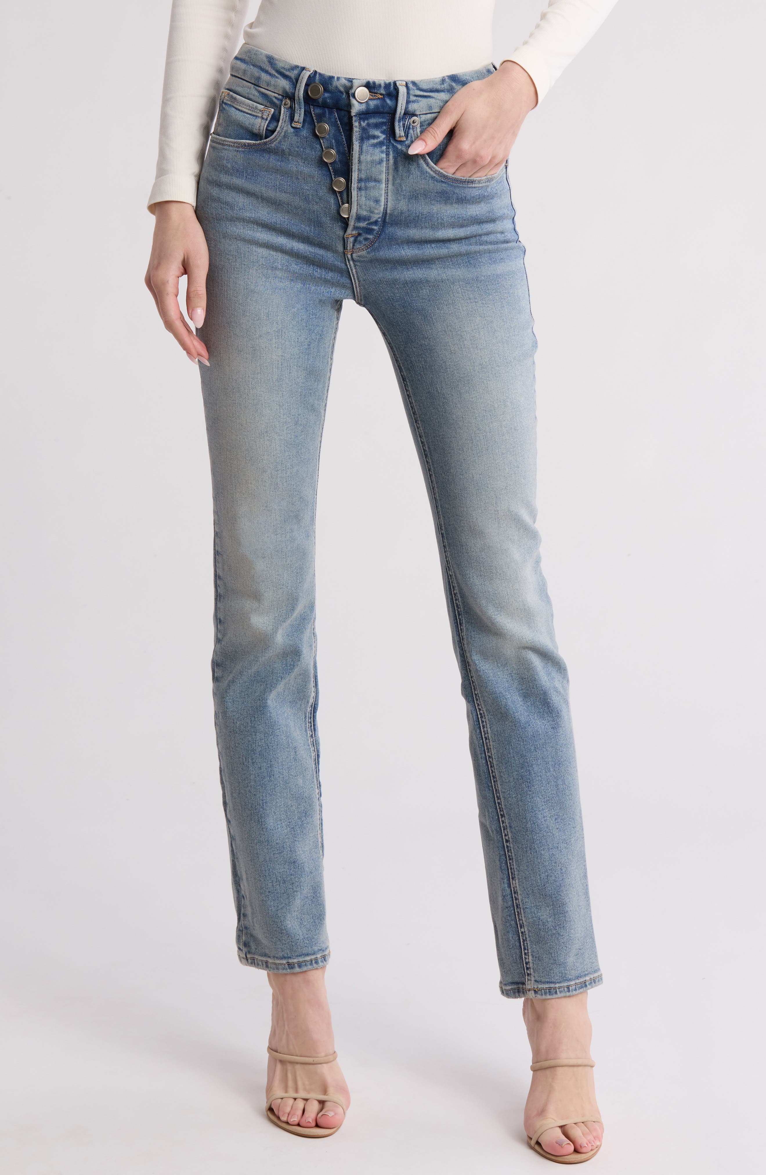 Good American Good Icon High Waist Straight Leg Jeans (Women) | Nordstrom