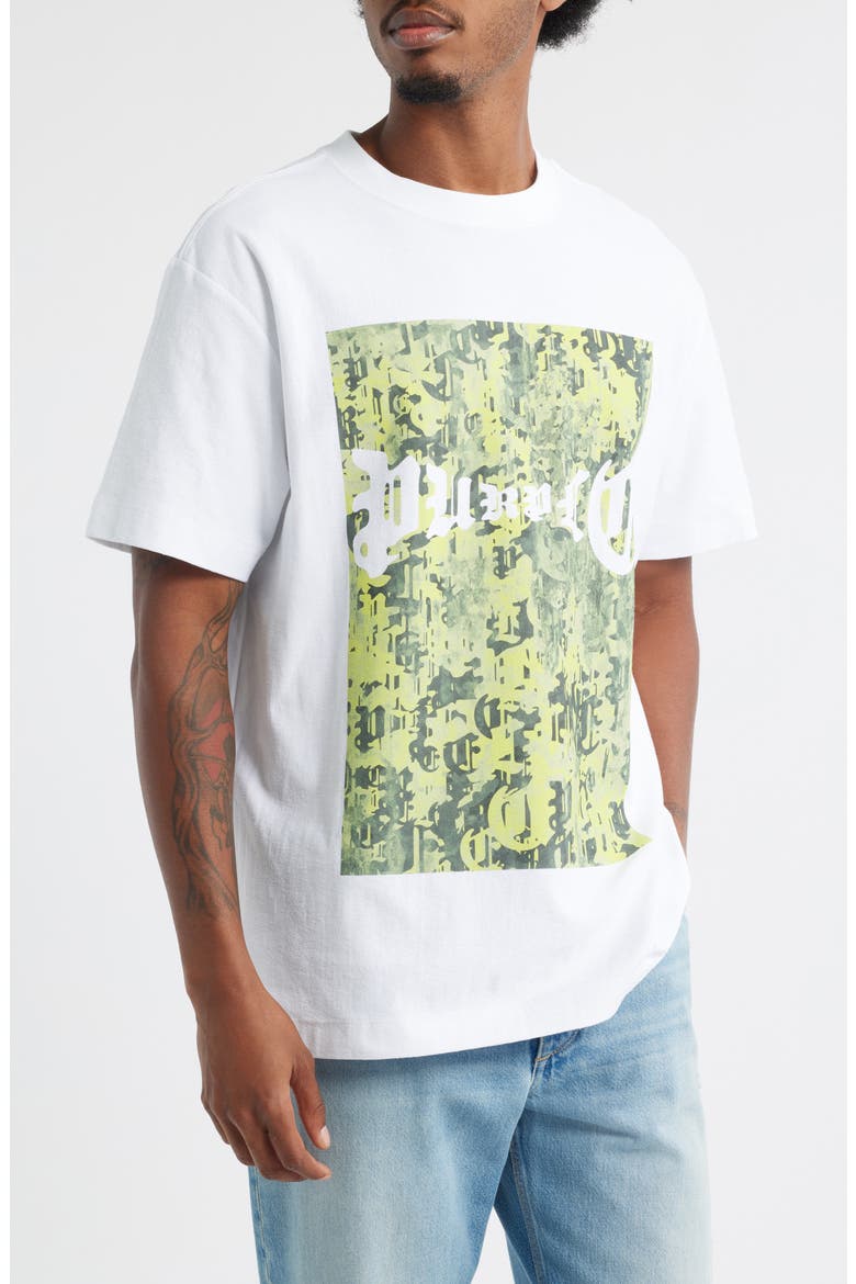 Textured Cotton Jersey Graphic Muscle Tee, Main, color, WHITE