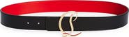 Christian Louboutin Logo Buckle Leather Belt