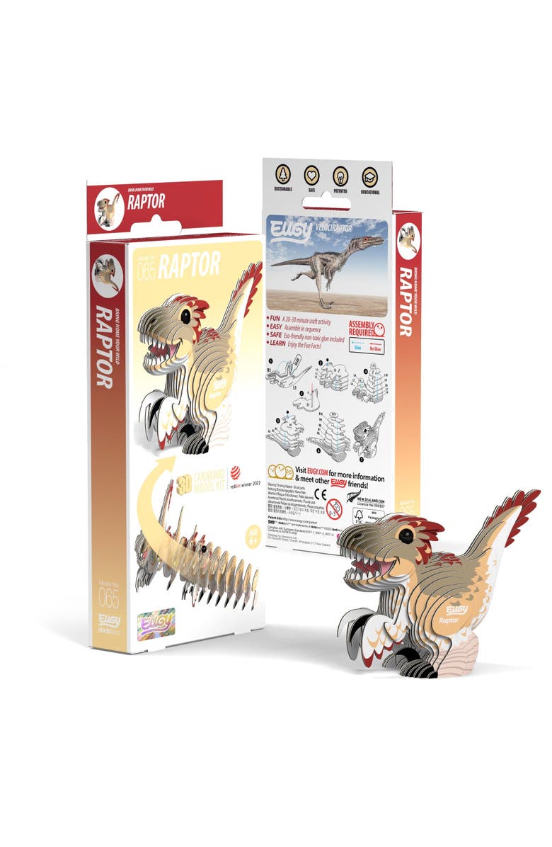 Eugy Puzzles Raptor 3D Puzzle, Main, color, NO COLOR
