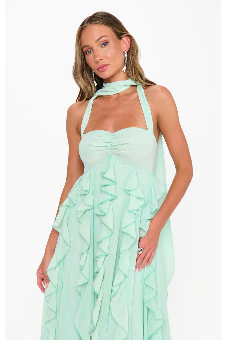 Gemma Ruffle Maxi Dress, Alternate, color, Jelly Mint