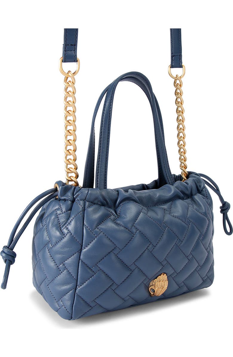 Kurt Geiger London Small Kensington String Quilted Leather Tote, Alternate, color, Open Blue