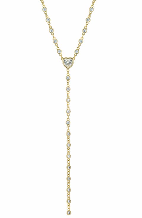 By the Yard Cubic Zirconia Y-Necklace