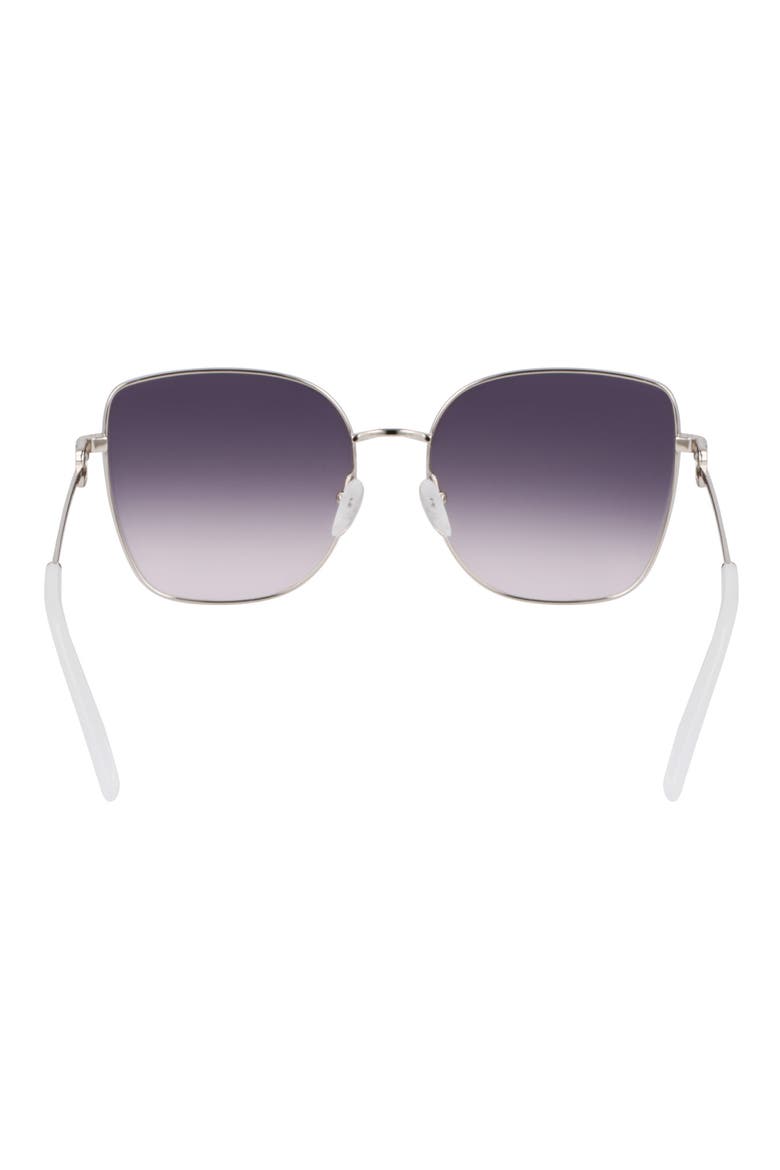 Foulonn 58mm Gradient Butterfly Sunglasses, Alternate, color, SILVER/GRADIENT BLUE