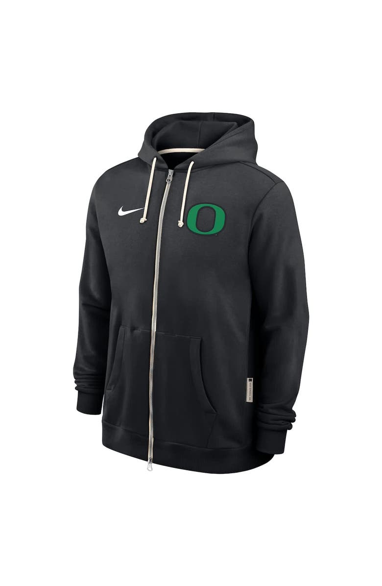 Nike Men's Nike Black Oregon Ducks 2025 Sideline Standard Issue Dri-FIT Full-Zip Hoodie, Alternate, color, Black
