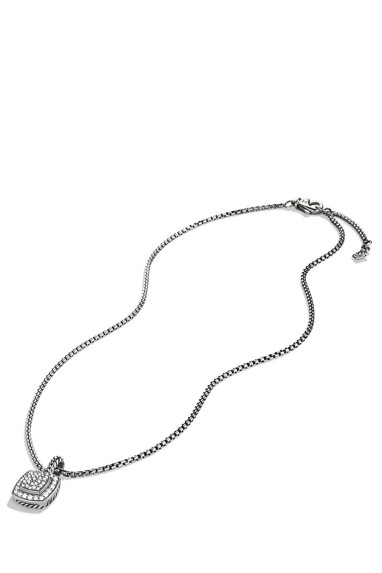 Albion Petite Pendant Necklace with Diamonds, Alternate, color, DIAMOND