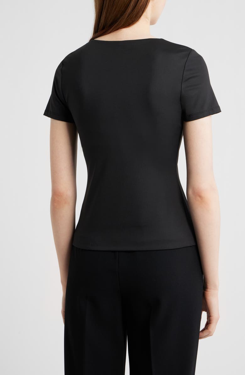 KOBI HALPERIN Rhianna Stretch Knit T-Shirt, Alternate, color, Black