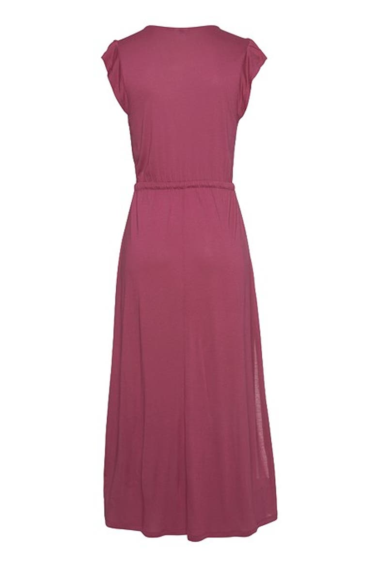 Women's Side Slit Maxi Dress, Alternate, color, Berry