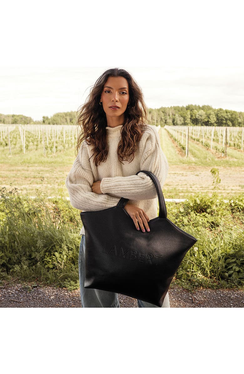 Lambert The Sheila - Vegan Leather Tote Bag, Alternate, color, Black