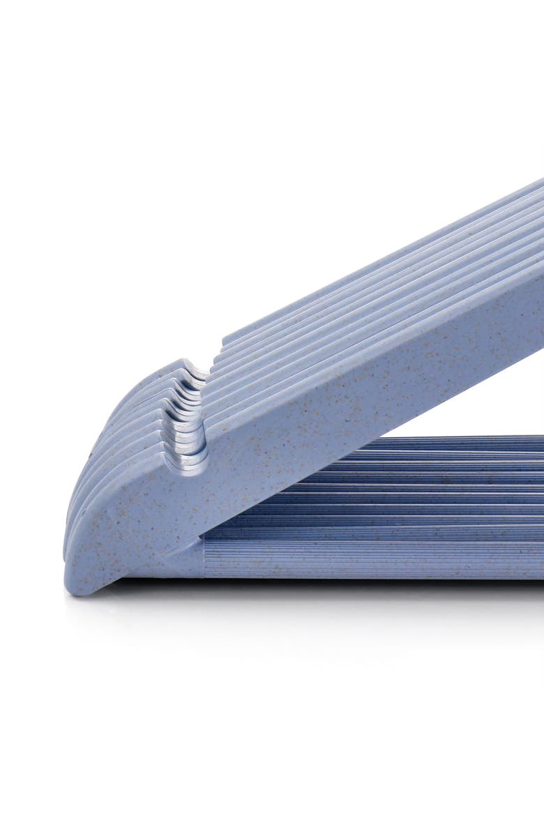 Elama Home 20 Piece Eco Friendly Coat Hangers, Alternate, color, Blue