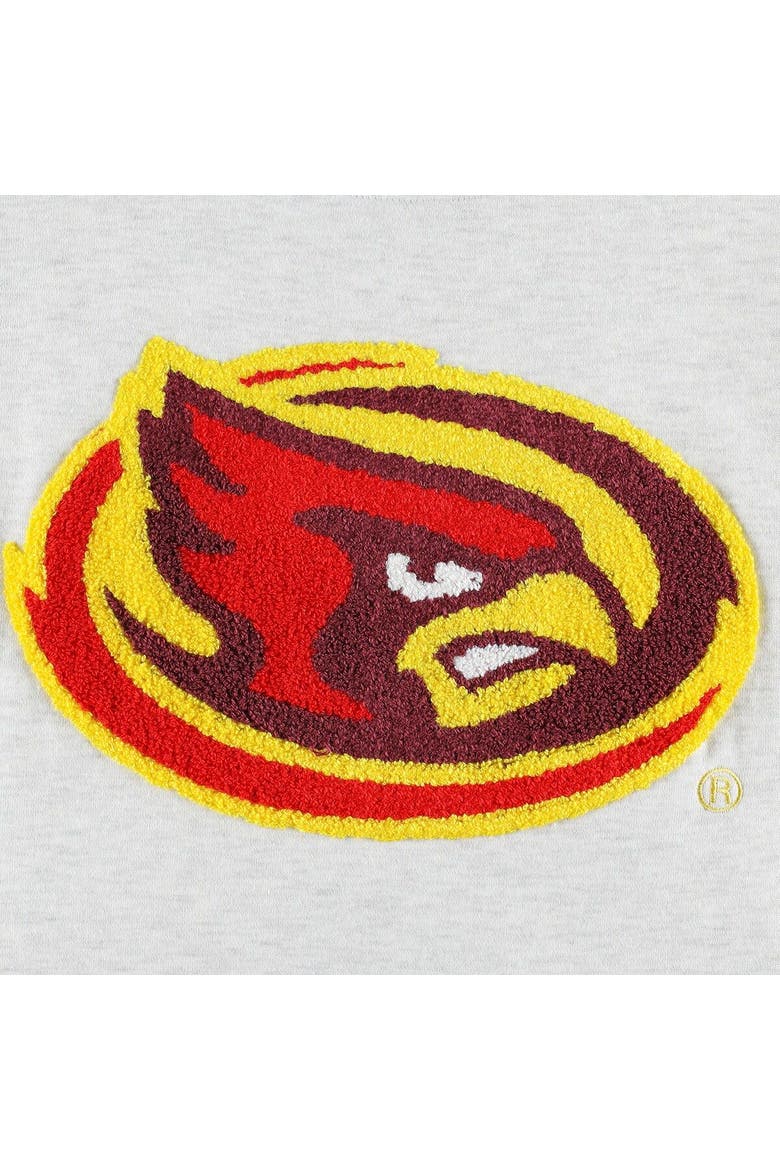 Women's Gameday Couture Heather Gray Iowa State Cyclones Chenille Patch Fleece Pullover Sweatshirt, Alternate, color, Heather Gray