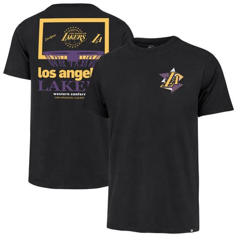 Men's '47  Black Los Angeles Lakers City Edition Backboard Franklin T-Shirt