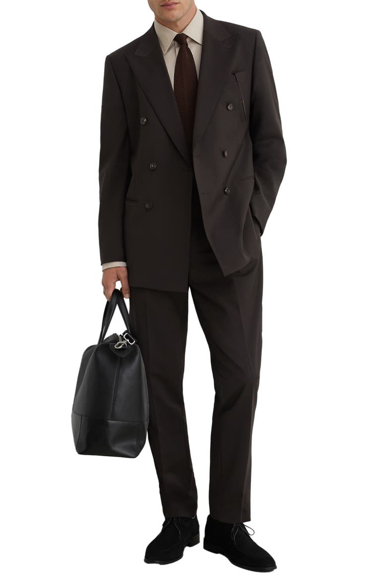 Dream Tailored Fit Double Breasted Blazer, Alternate, color, CHOCOLATE BROWN