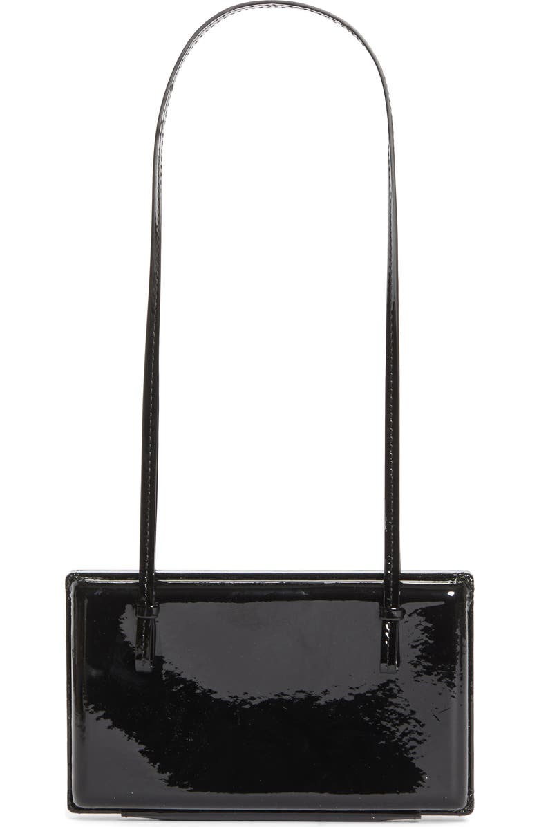 TOTEME Cocktail Patent Leather Shoulder Bag, Alternate, color, Black