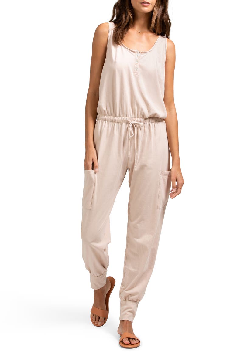 Eberjey Brie Lounge Cargo Jumpsuit, Main, color,