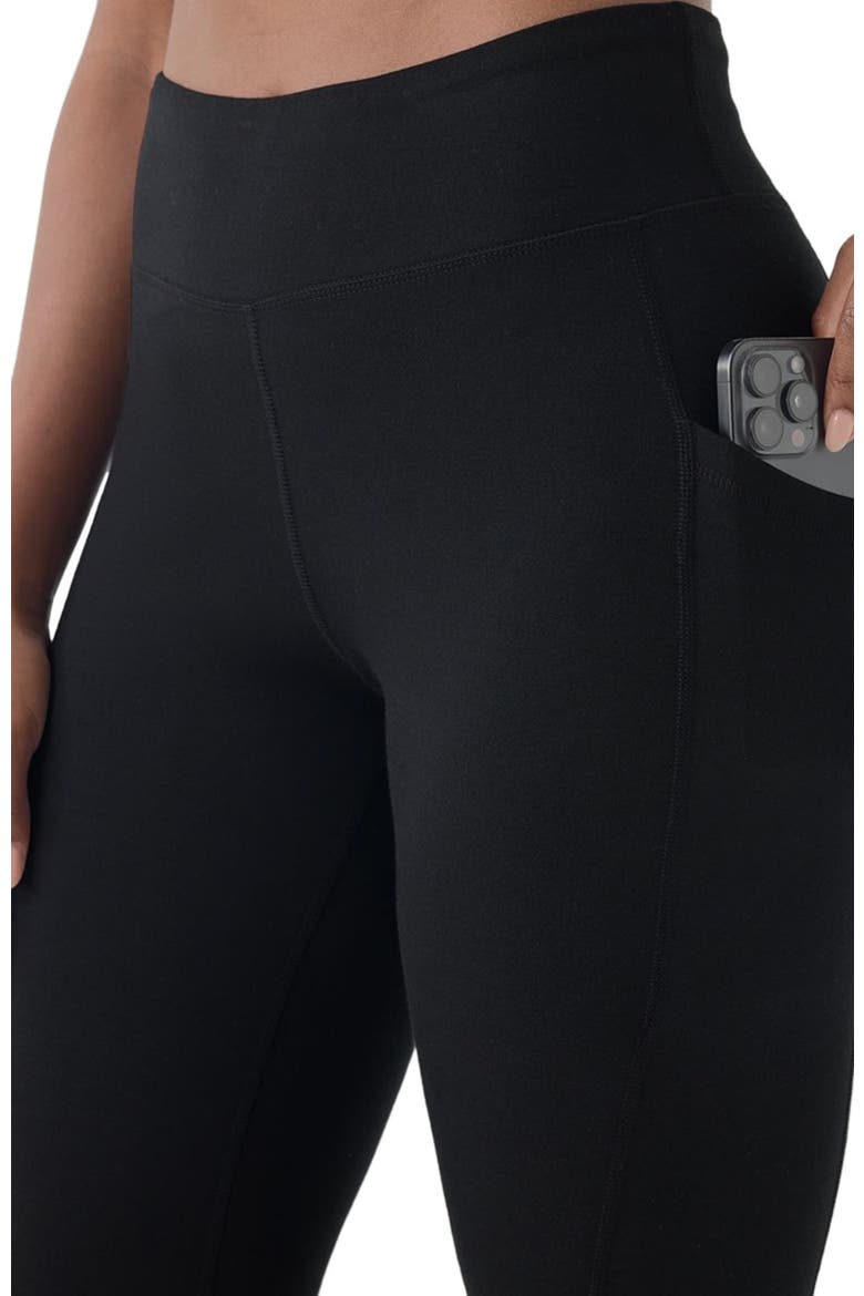 Purefit Pocket Legging Made With Organic Cotton, Alternate, color, Black