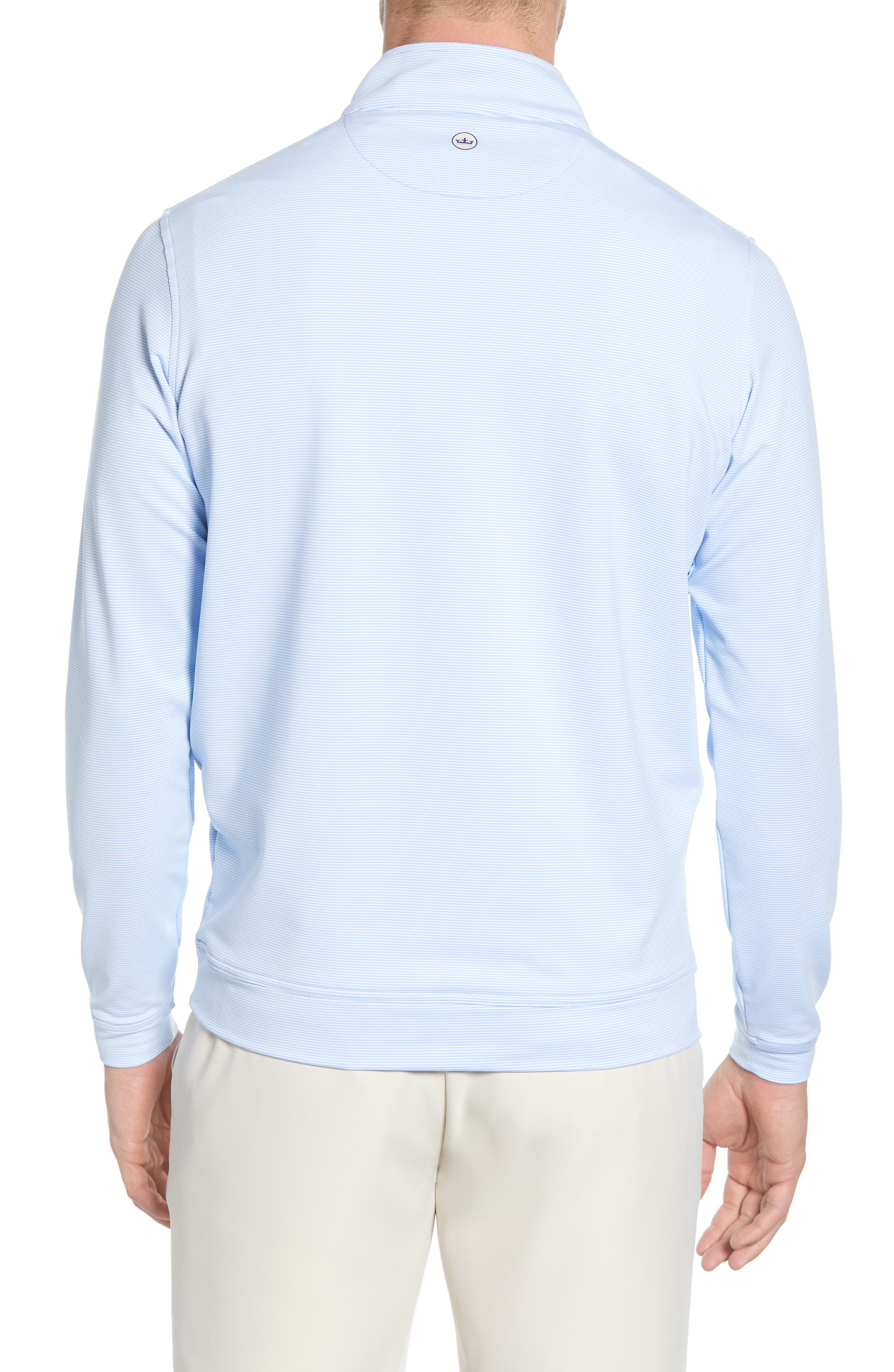 Мужские Peter Millar Perth Stripe Quarter Zip Performance Pullover — фото 2