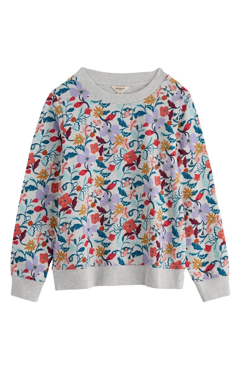 Seasalt Cornwall Bright Wave Organic Cotton Sweatshirt, Alternate, color, Winding Meadow Mix