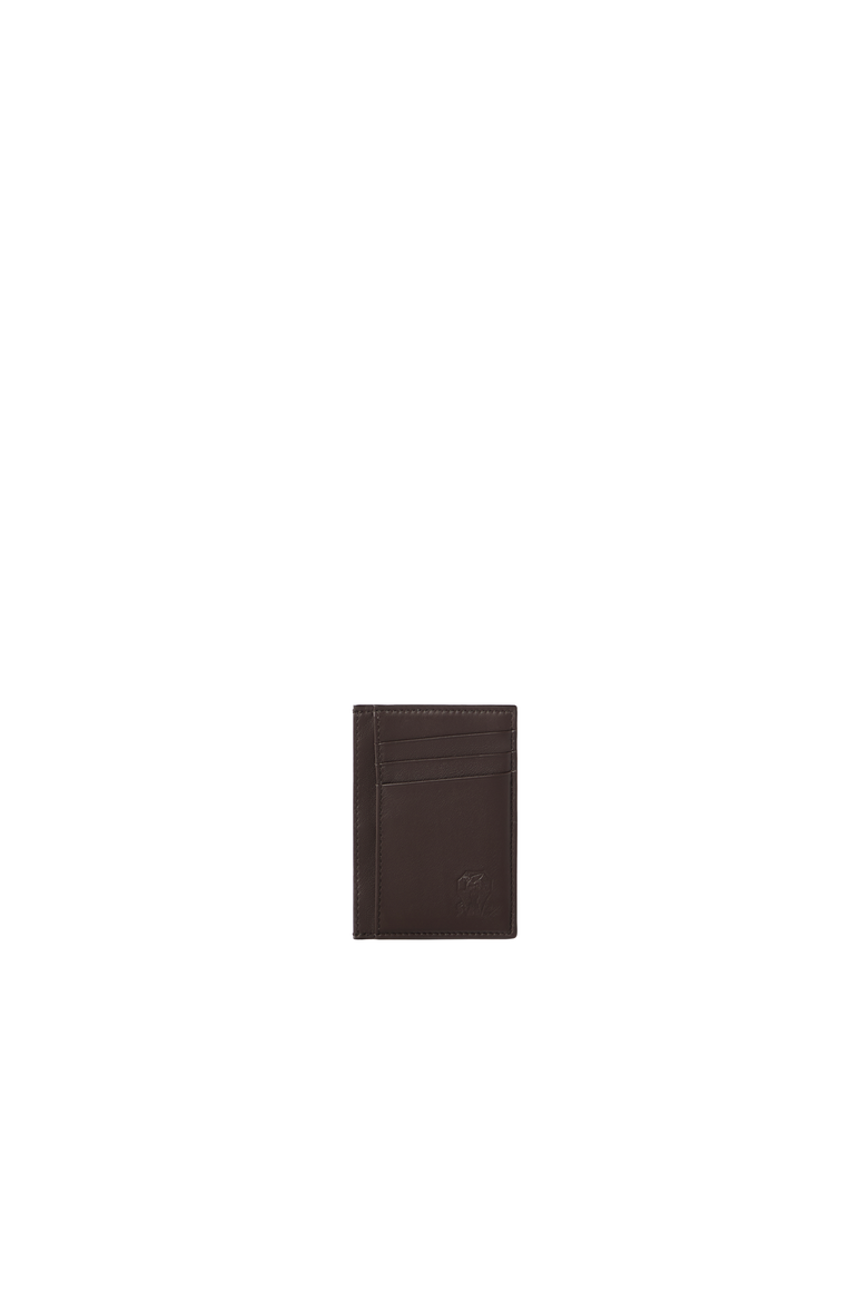 Smooth calfskin card holder, Alternate, color, Brown