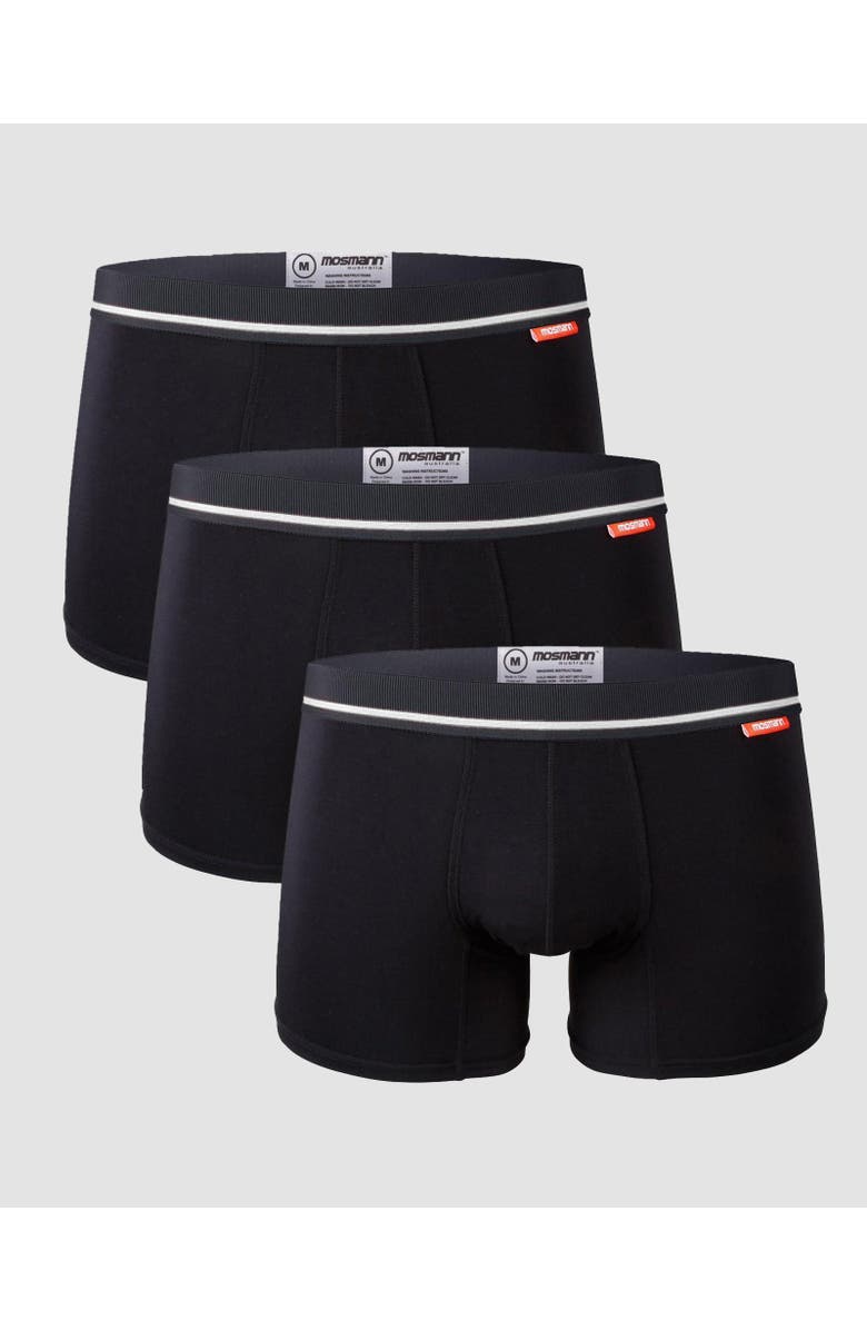 Mosmann Australia Men's 3-Pack Boxers, Main, color, Black