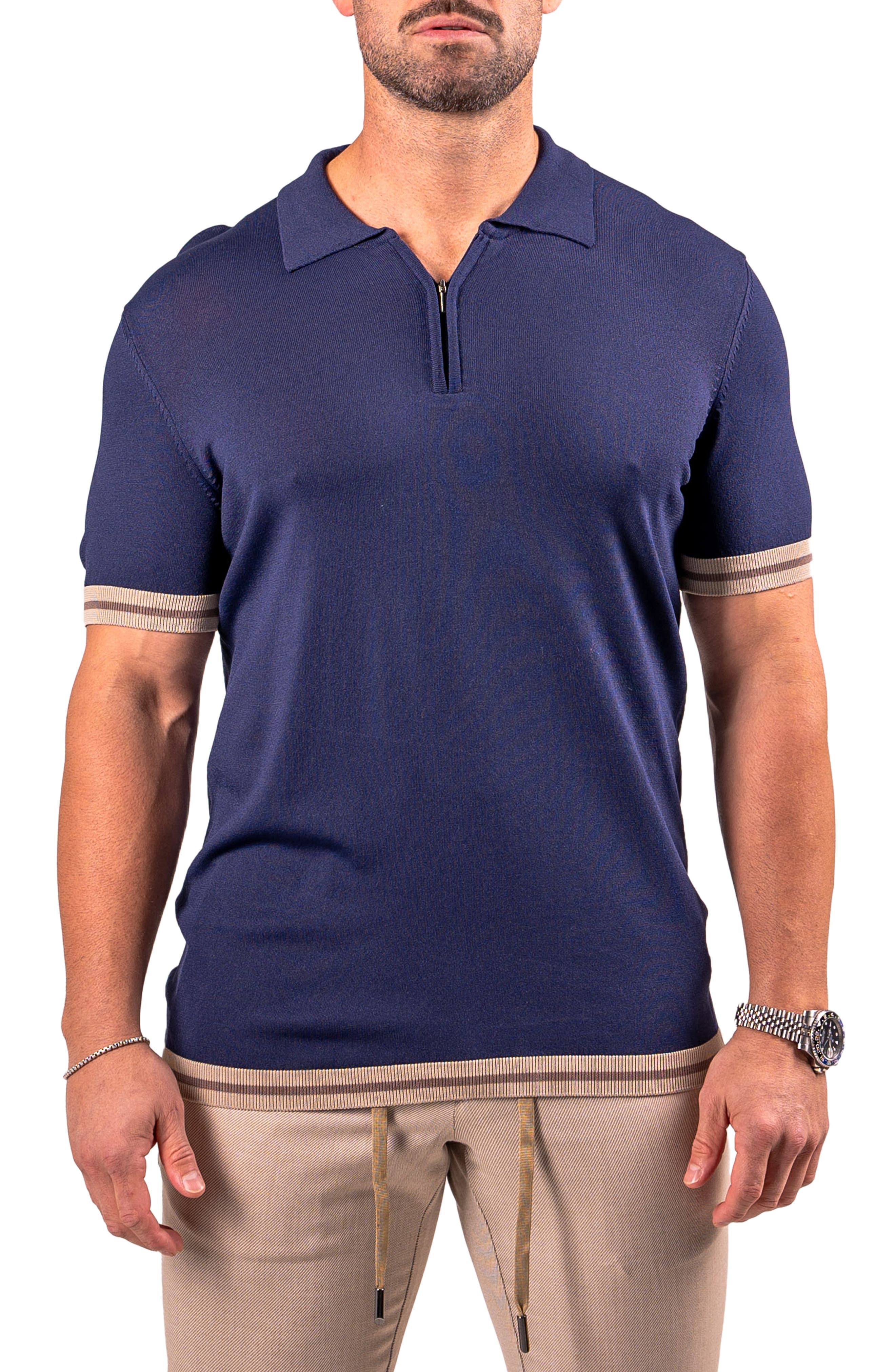 Maceoo Quarter Zip Polo