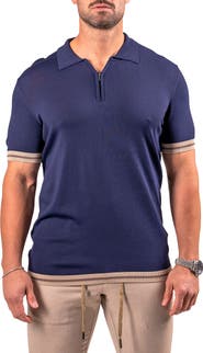 Maceoo Quarter Zip Polo