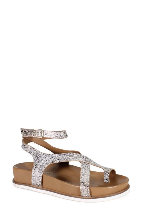 Diba True Carn Ival Ankle Strap Toe Loop Sandal In Gold