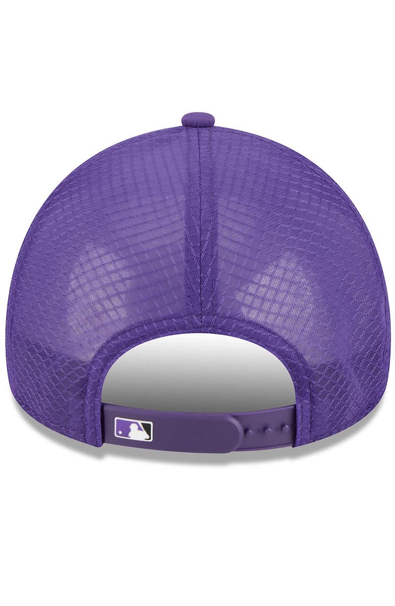New Era Men's New Era Purple Colorado Rockies 2026 Batting Practice Apex 9FORTY Adjustable Trucker Hat, Alternate, color, Purple