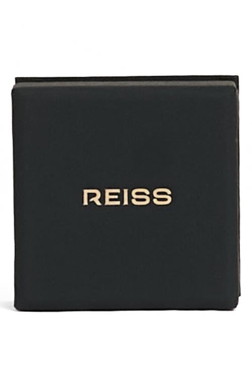 Reiss Maya Molten Faux Pearl Drop Earrings In Gold Tone/pearl