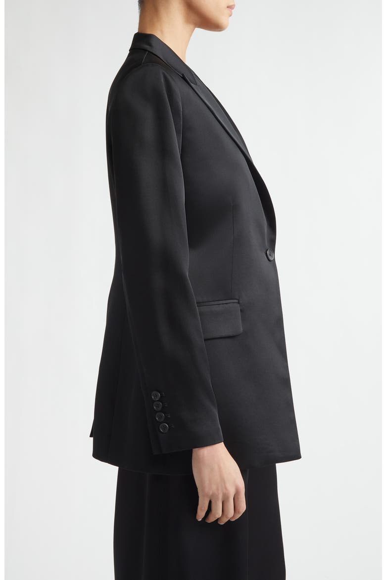 Bow Jacket, Alternate, color, BLACK