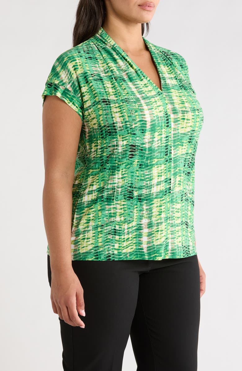 KASPER Printed Dolman Sleeve Top, Alternate, color, Lush Green Multi