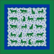 Jessie Zhao New York Emerald Safari Double Sided Silk Scarf