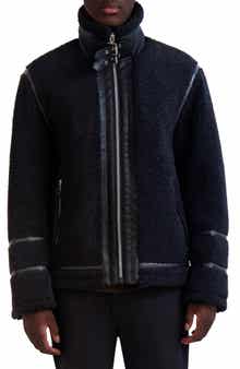 KARL LAGERFELD PARIS Faux Shearling Aviator Jacket